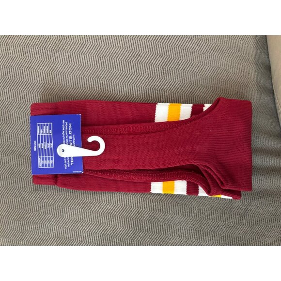 TCK Medium 200 Baseball Stirrup Socks Red White Gold Stripes - Picture 6 of 6